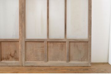アンティーク建具　経年を感じる風合いが魅力のガラス戸4枚セット(引き戸、建具)(R-063691)