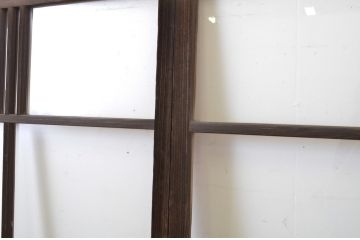 和製アンティーク　昭和の雰囲気漂うレトロなデザインが魅力のガラス戸4枚セット(建具、引き戸)(R-063695)