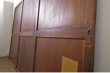 和製アンティーク　時を重ねた深みのある色合いが魅力の帯戸3枚セット(建具、板戸、引き戸)(R-063696)