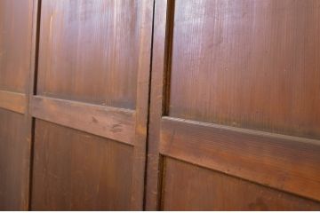 和製アンティーク　時を重ねた深みのある色合いが魅力の帯戸3枚セット(建具、板戸、引き戸)(R-063696)