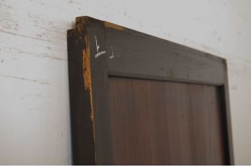 和製アンティーク　ツートーンカラーがおしゃれな帯戸1枚(板戸、引き戸、建具)(R-063697)