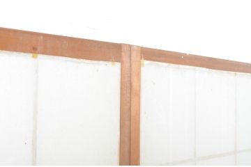 レトロ建具　昭和レトロ　落ち着いた和の空間づくりにおすすめな雪見障子戸4枚セット(建具、擦り上げ障子戸、擦上障子戸、引き戸)(R-063703)