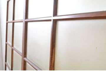アンティーク建具　ペイント仕上げ限定　レトロな雰囲気づくりにおすすめ!白のペイントが印象的なガラス戸2枚セット(引き戸)(R-063706)
