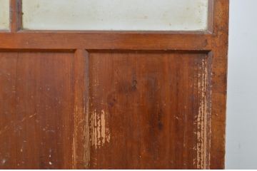 アンティーク建具　ペイント仕上げ限定　レトロな雰囲気づくりにおすすめ!白のペイントが印象的なガラス戸2枚セット(引き戸)(R-063706)