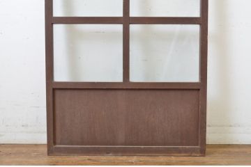 アンティーク建具　格子入り　昭和の懐かしさを感じさせるガラス戸1枚(格子戸、引き戸)(R-063712)