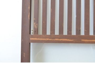 アンティーク建具　格子入り　昭和の懐かしさを感じさせるガラス戸1枚(格子戸、引き戸)(R-063712)