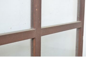 アンティーク建具　格子入り　昭和の懐かしさを感じさせるガラス戸1枚(格子戸、引き戸)(R-063712)