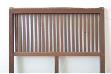 アンティーク建具　格子入り　昭和の懐かしさを感じさせるガラス戸1枚(格子戸、引き戸)(R-063712)