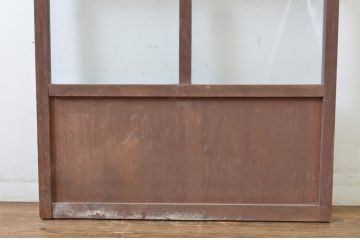 アンティーク建具　格子入り　昭和の懐かしさを感じさせるガラス戸1枚(格子戸、引き戸)(R-063712)