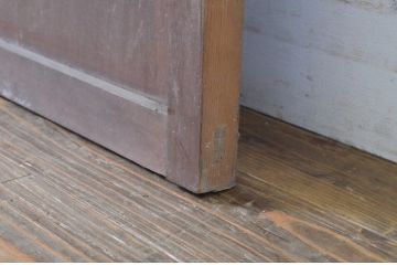 アンティーク建具　格子入り　昭和の懐かしさを感じさせるガラス戸1枚(格子戸、引き戸)(R-063712)