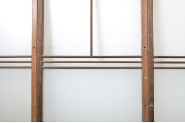 アンティーク建具　昭和レトロな雰囲気を感じさせるガラス戸4枚セット(引き戸)(R-063713)