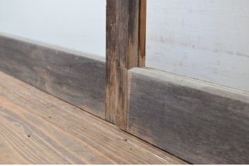 アンティーク建具　昭和レトロな雰囲気を感じさせるガラス戸4枚セット(引き戸)(R-063713)