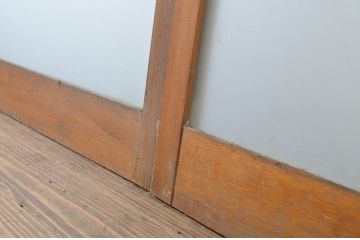 アンティーク建具　昭和レトロな雰囲気を感じさせるガラス戸4枚セット(引き戸)(R-063713)