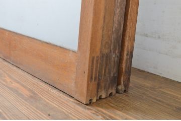 アンティーク建具　昭和レトロな雰囲気を感じさせるガラス戸4枚セット(引き戸)(R-063713)