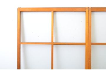 アンティーク建具　昭和レトロな雰囲気漂うガラス戸2枚セット(引き戸)(R-063715)