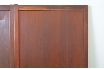 アンティーク建具　一枚板　あたたかみのある木の風合いが感じられる帯戸2枚セット(板戸、引き戸)(R-063717)