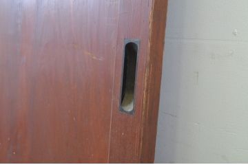 アンティーク建具　一枚板　あたたかみのある木の風合いが感じられる帯戸2枚セット(板戸、引き戸)(R-063717)