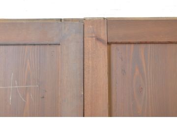 アンティーク建具　裏ガラス付き　落ち着いた和の空間を演出する格子帯戸3枚セット(ガラス戸、引き戸、ガラス帯戸)(R-063723)