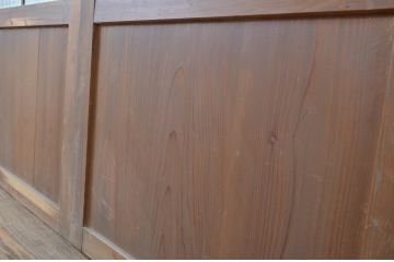 アンティーク建具　裏ガラス付き　落ち着いた和の空間を演出する格子帯戸3枚セット(ガラス戸、引き戸、ガラス帯戸)(R-063723)