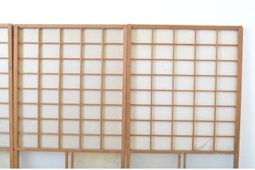 アンティーク建具　落ち着きのある和を演出する障子戸4枚セット(引き戸)(R-063726)