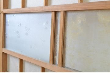 アンティーク建具　落ち着きのある和を演出する障子戸4枚セット(引き戸)(R-063726)