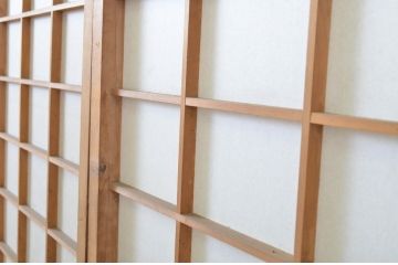 アンティーク建具　落ち着きのある和を演出する障子戸4枚セット(引き戸)(R-063726)