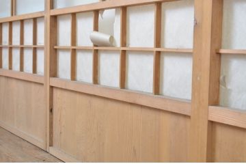 アンティーク建具　落ち着きのある和を演出する障子戸4枚セット(引き戸)(R-063726)