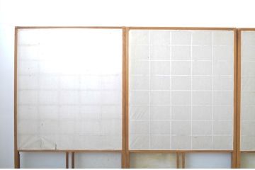 アンティーク建具　落ち着きのある和を演出する障子戸4枚セット(引き戸)(R-063726)