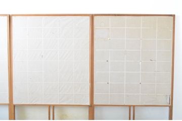 アンティーク建具　落ち着きのある和を演出する障子戸4枚セット(引き戸)(R-063726)