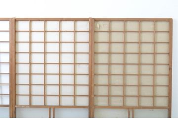 アンティーク建具　落ち着きのある和を演出する障子戸4枚セット(引き戸)(R-063727)