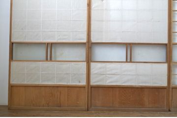 アンティーク建具　落ち着きのある和を演出する障子戸4枚セット(引き戸)(R-063727)