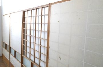 アンティーク建具　落ち着きのある和を演出する障子戸4枚セット(引き戸)(R-063727)