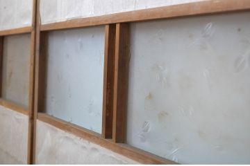 アンティーク建具　落ち着きのある和を演出する障子戸4枚セット(引き戸)(R-063727)