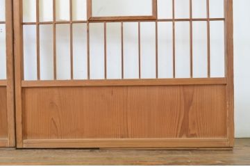 アンティーク建具　落ち着きのある和を演出する障子戸3枚セット(引き戸)(R-063728)