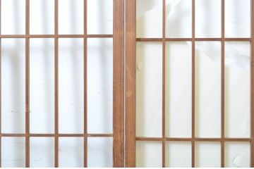 アンティーク建具　落ち着きのある和を演出する障子戸3枚セット(引き戸)(R-063728)
