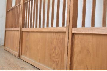 アンティーク建具　落ち着きのある和を演出する障子戸3枚セット(引き戸)(R-063728)