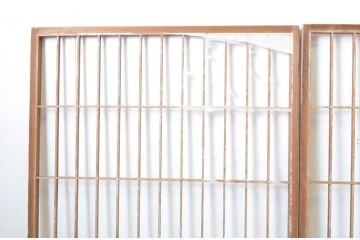 アンティーク建具　落ち着きのある和を演出する障子戸3枚セット(引き戸)(R-063728)