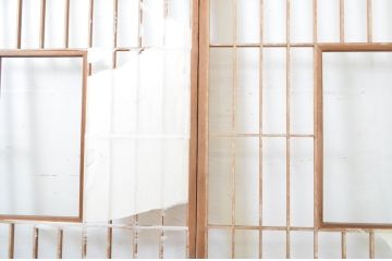 アンティーク建具　落ち着きのある和を演出する障子戸3枚セット(引き戸)(R-063728)