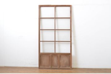 アンティーク建具　昭和の懐かしさを感じさせるガラス戸1枚(引き戸)(R-063729)