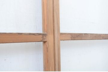 アンティーク建具　採光たっぷり!ガラス面が大きなガラス戸2枚セット(引き戸)(R-063730)