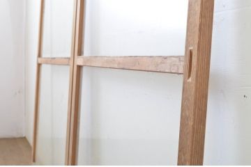アンティーク建具　採光たっぷり!ガラス面が大きなガラス戸2枚セット(引き戸)(R-063730)
