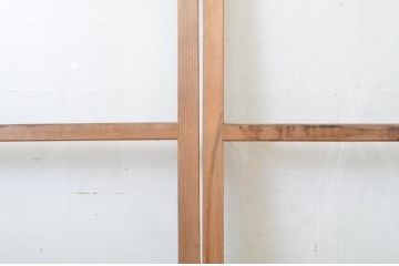 アンティーク建具　採光たっぷり!ガラス面が大きなガラス戸2枚セット(引き戸)(R-063730)