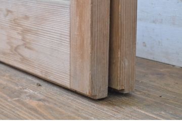 アンティーク建具　採光たっぷり!ガラス面が大きなガラス戸2枚セット(引き戸)(R-063730)