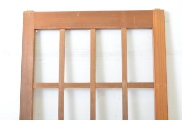 アンティーク建具　レトロな雰囲気漂う背の高いガラス戸1枚(引き戸)(R-063733)