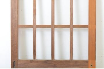 アンティーク建具　レトロな雰囲気漂う背の高いガラス戸1枚(引き戸)(R-063733)