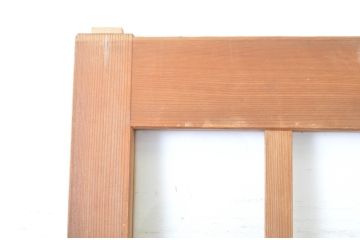 アンティーク建具　レトロな雰囲気漂う背の高いガラス戸1枚(引き戸)(R-063733)