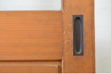 アンティーク建具　レトロな雰囲気漂う背の高いガラス戸1枚(引き戸)(R-063733)