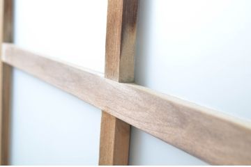 アンティーク建具　レトロな空間を引き立たせるガラス窓2枚セット(ガラス戸、引き戸)(R-063734)