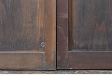 アンティーク建具　レトロな空間を引き立たせるガラス窓2枚セット(ガラス戸、引き戸)(R-063734)
