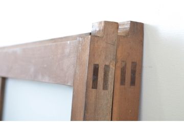 アンティーク建具　レトロな空間を引き立たせるガラス窓2枚セット(ガラス戸、引き戸)(R-063734)